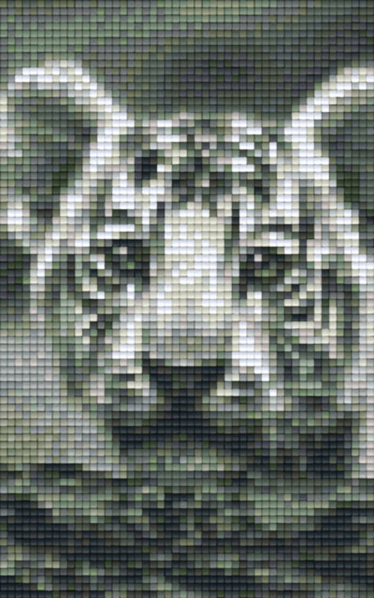 Tiger Head In Black & White Two [2] Baseplate PixelHobby Mini-mosaic Art Kit